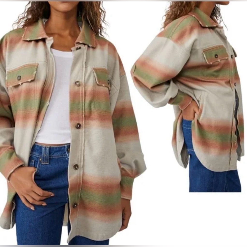 Free People Ruby Jacket Ombr Mazipan Combo Size M/L